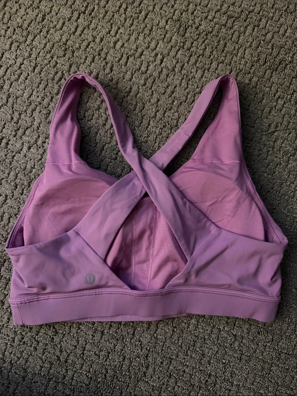 Lavender Cross-Back Sports Bralette